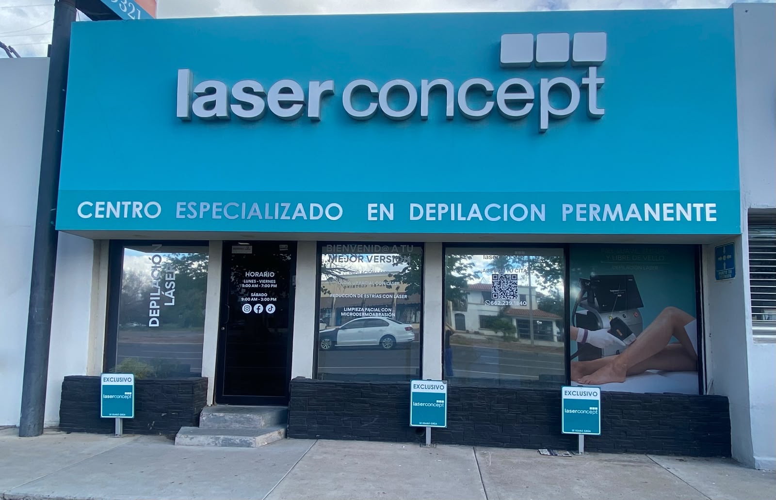 Fachada de la sucursal Laserconcept Morelos en Hermosillo, Sonora